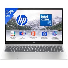 HP 15 (i5 14th Gen), Intel Core 5, 16GB RAM (Upgradeable), 512GB SSD, FHD, Anti-Glare, 15.6''/39.6cm, Win11, M365 Basic(1yr), Office24, Silver,1.59kg, fd0682tu, FHD Camera w/Shutter, Backlit Laptop - Image 3