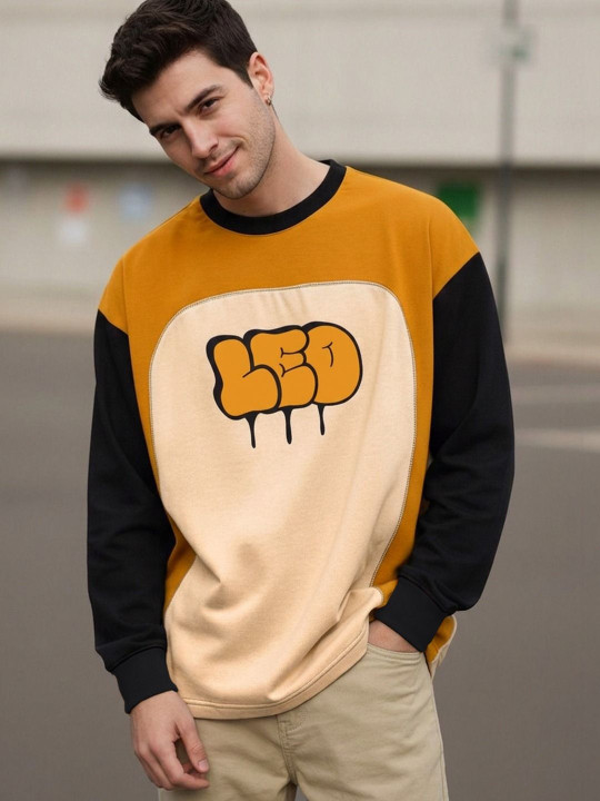 Leotude Men Colourblocked T-shirt - Image 4