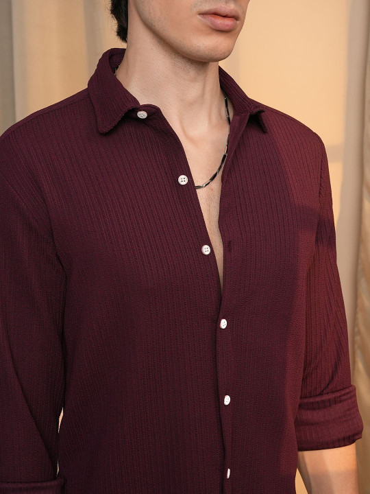 CAHOOT Men Spread Collar Comfort Casual Regular Fit Shirt - Image 4