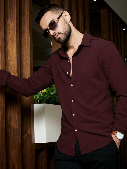 CAHOOT Men Spread Collar Comfort Casual Regular Fit Shirt - Image 5