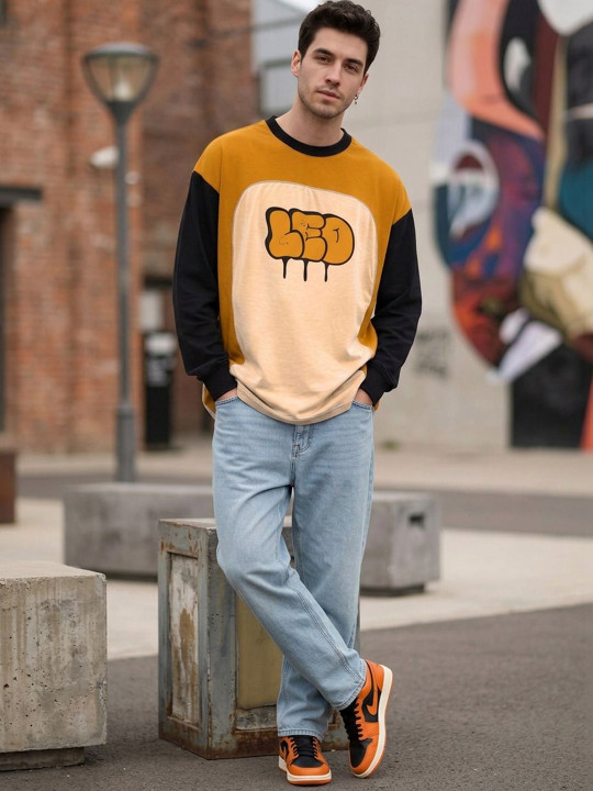 Leotude Men Colourblocked T-shirt - Image 2