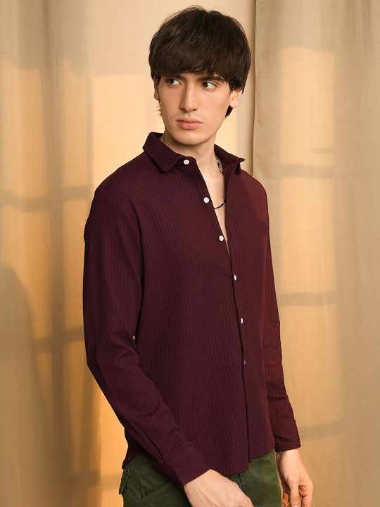 CAHOOT Men Spread Collar Comfort Casual Regular Fit Shirt - Image 2